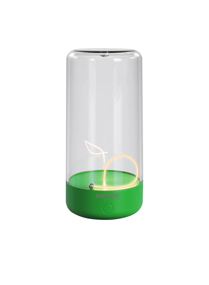 Sompex مصباح طاولة Sompex Pulse المدمج القابل لإعادة الشحن | ضوء LED أنيق ومحمول | IP54 (مقاوم للماء) | وظيفة ذاكرة السطوع | للاستخدام الداخلي والخارجي | 3 ضوء دافئ | ارتفاع 14.5 سم - أخضر نيون - Image 2